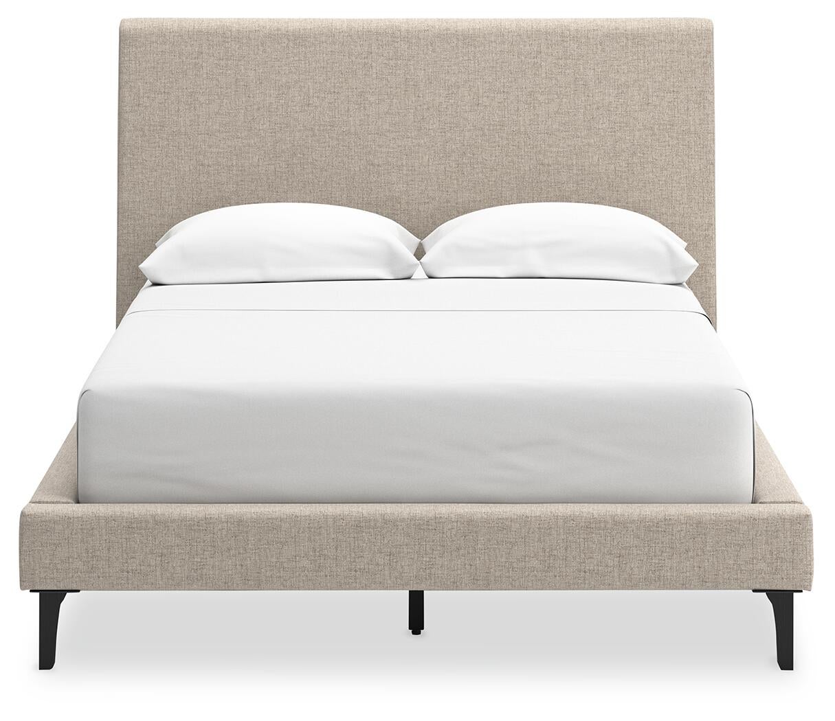 Cielden  Upholstered Bed With Roll Slats, Dresser, Mirror And Nightstand