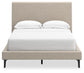 Cielden  Upholstered Bed With Roll Slats, Dresser, Mirror And Nightstand