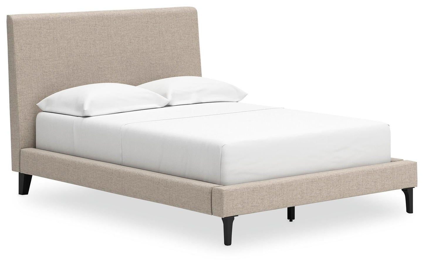 Cielden  Upholstered Bed With Roll Slats, Dresser, Mirror And Nightstand