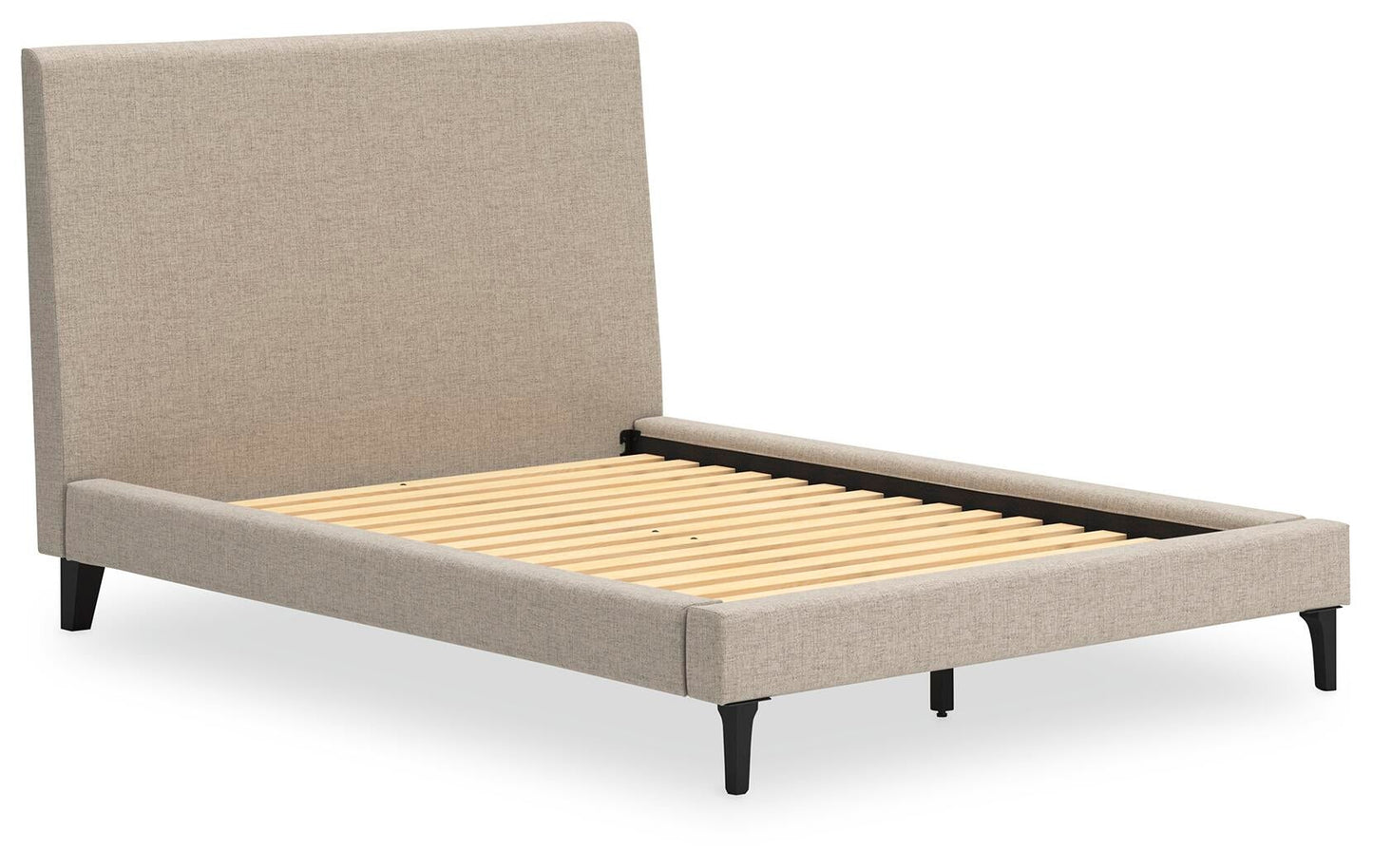 Cielden  Upholstered Bed With Roll Slats, Dresser, Mirror And Nightstand