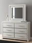 Birmonton  Upholstered Bed, Dresser And Mirror