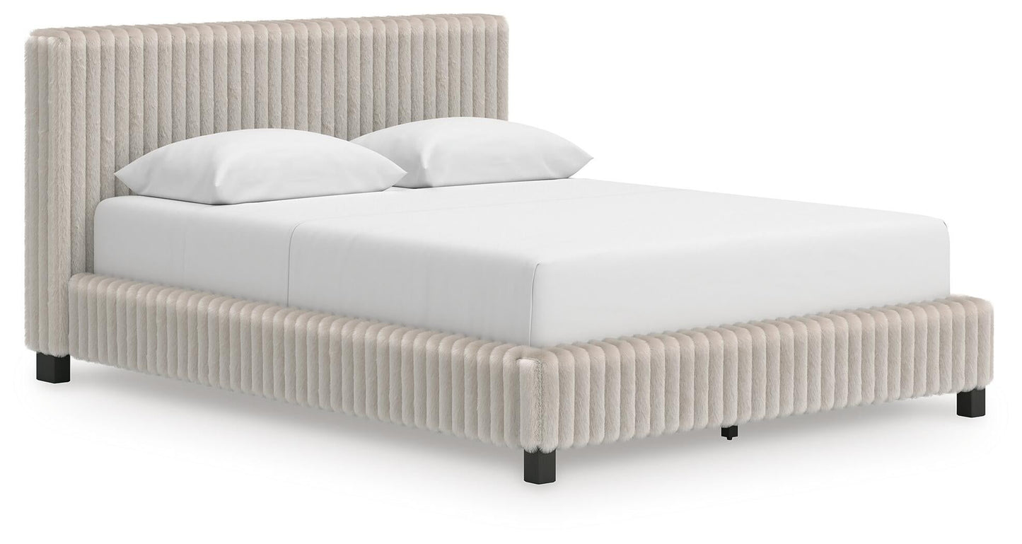 Birmonton  Upholstered Bed, Dresser, Mirror, Chest And Nightstand