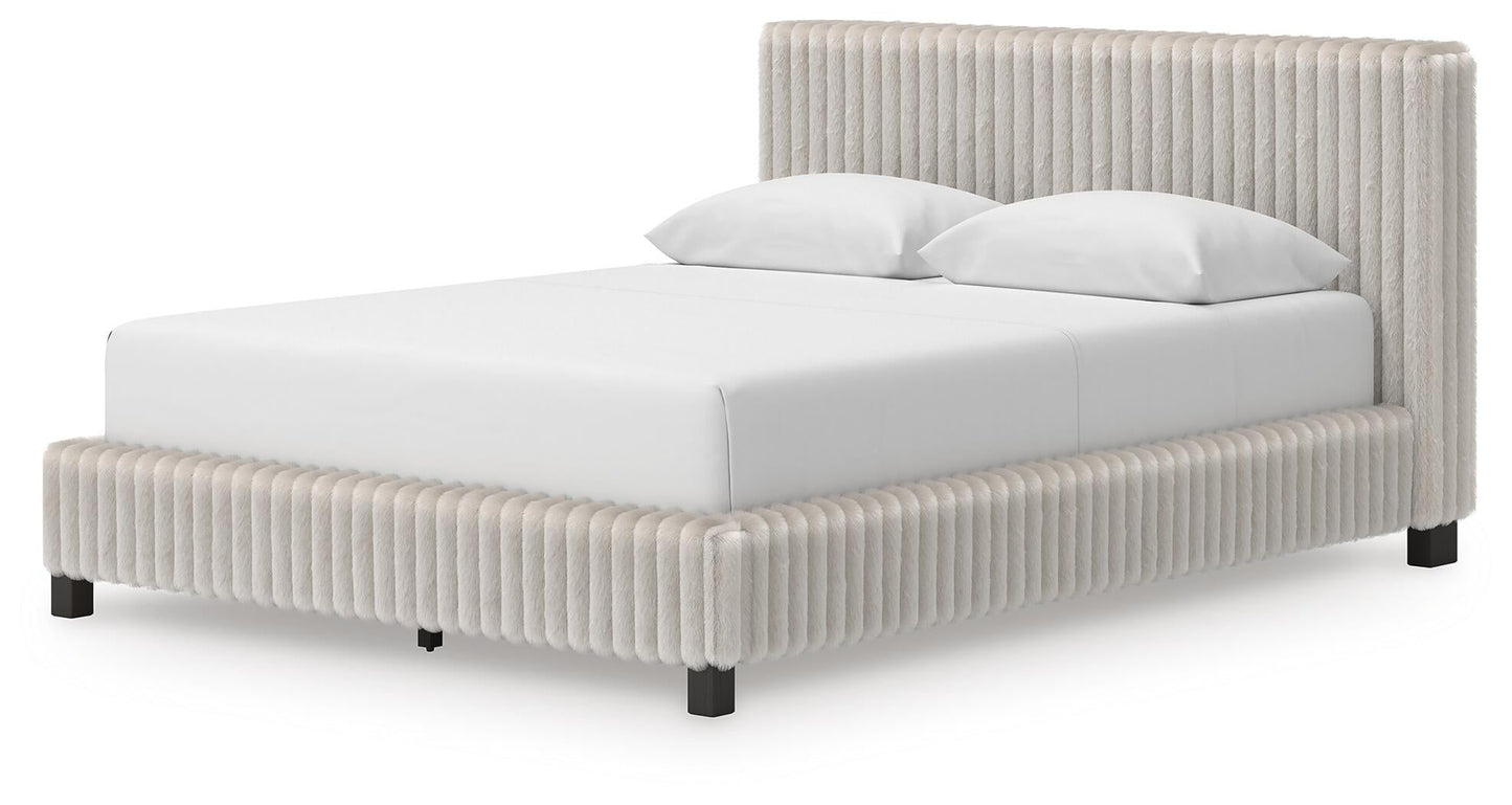 Birmonton  Upholstered Bed, Dresser, Mirror, Chest And Nightstand