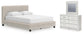Birmonton  Upholstered Bed, Dresser And Mirror