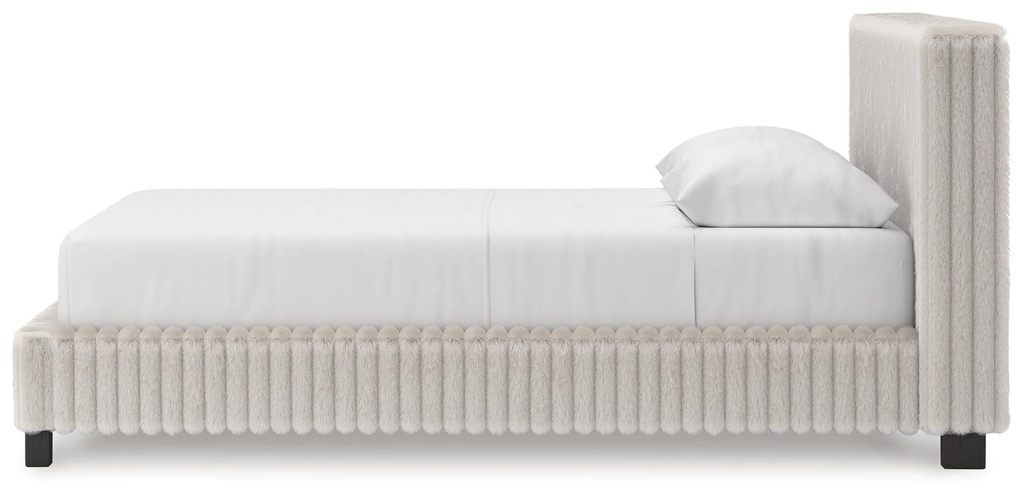 Zuraleus  Upholstered Bed, Dresser And Mirror