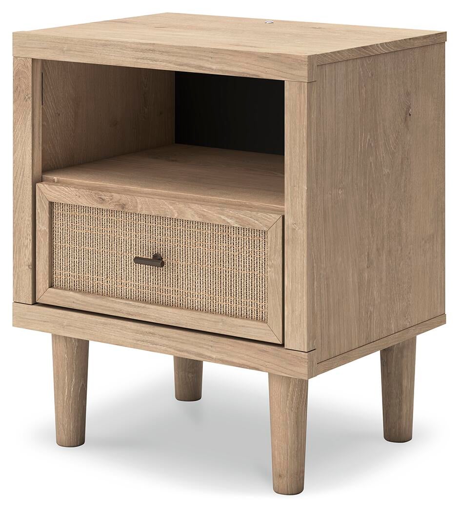Cielden California  Upholstered Bed With Roll Slats, Dresser, Mirror And Nightstand