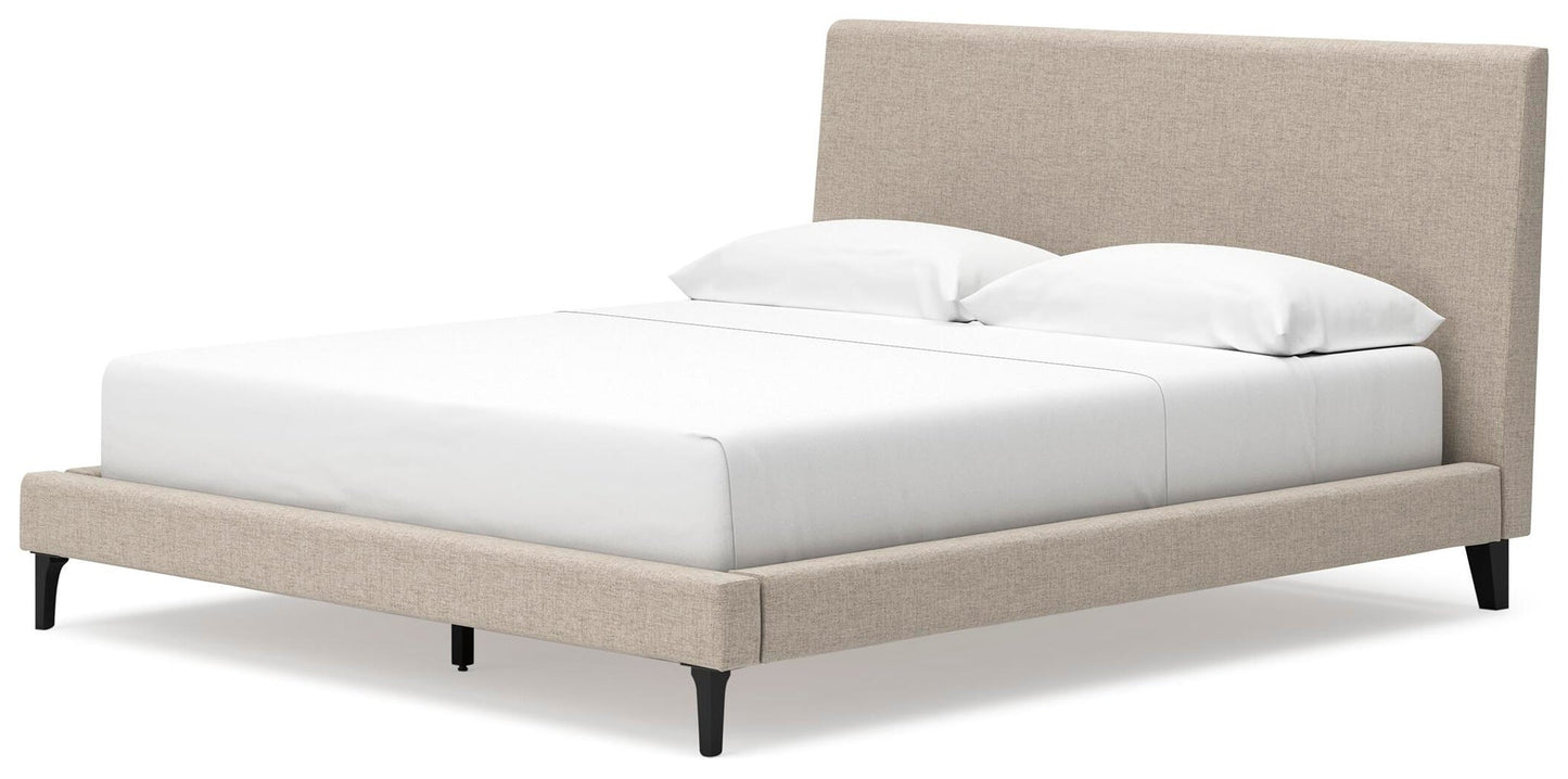 Cielden California  Upholstered Bed With Roll Slats, Dresser, Mirror And Nightstand