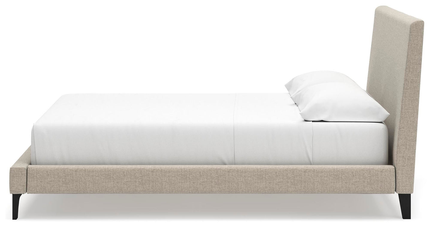 Cielden California  Upholstered Bed With Roll Slats, Dresser And Mirror