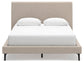 Cielden  Upholstered Bed With Roll Slats, Dresser, Mirror, Chest And Nightstand