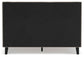 Cielden  Upholstered Bed With Roll Slats, Dresser And Mirror