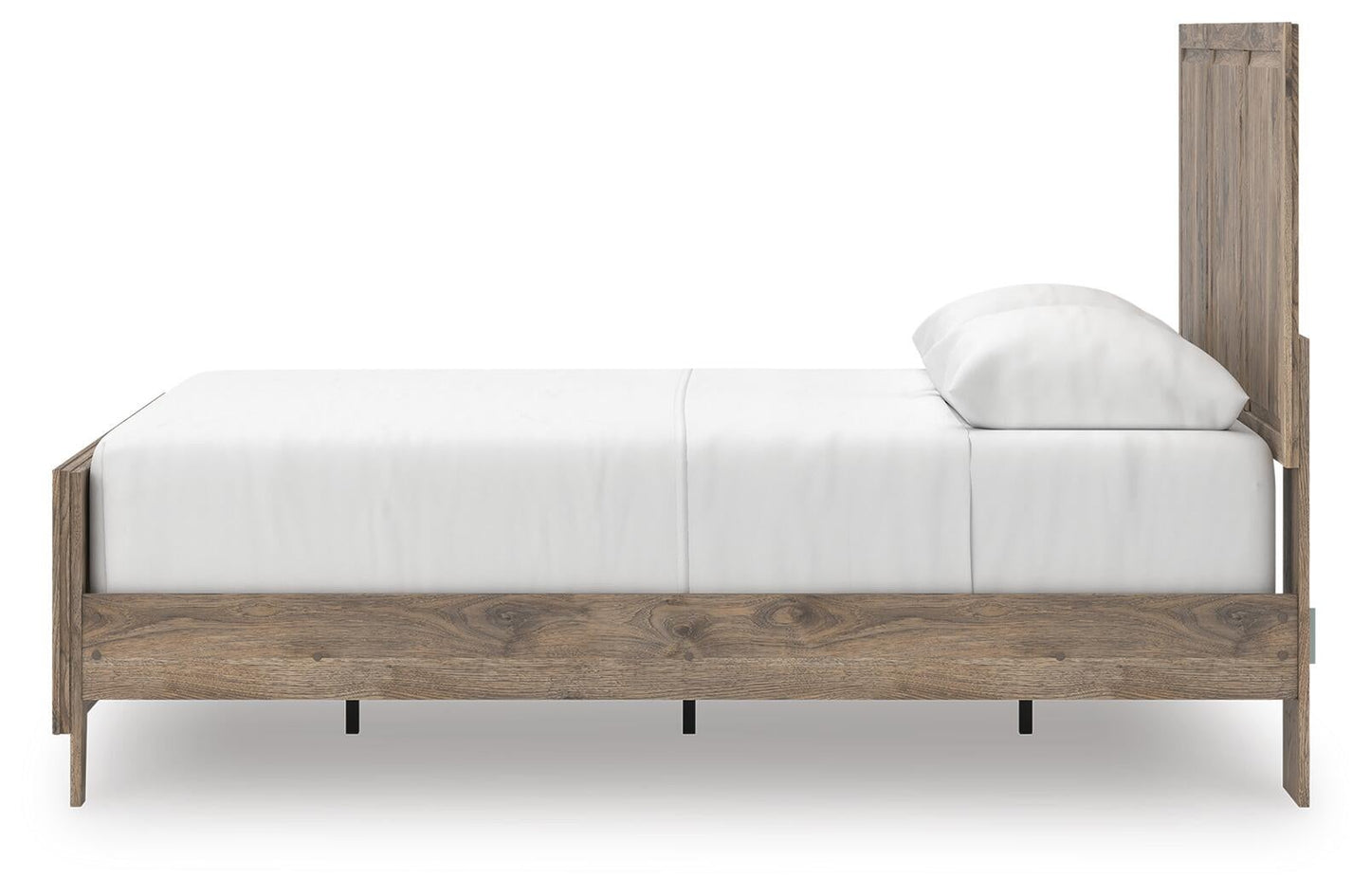 Rusticott  Panel Bed With Mirrored Dresser