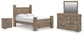 Keithland  Poster Bed With Mirrored Dresser And Nightstand