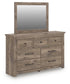 Keithland  Poster Bed With Mirrored Dresser