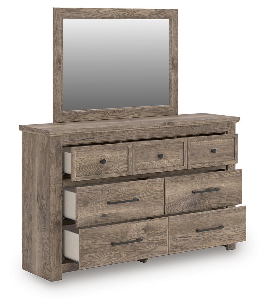Keithland  Poster Bed With Mirrored Dresser