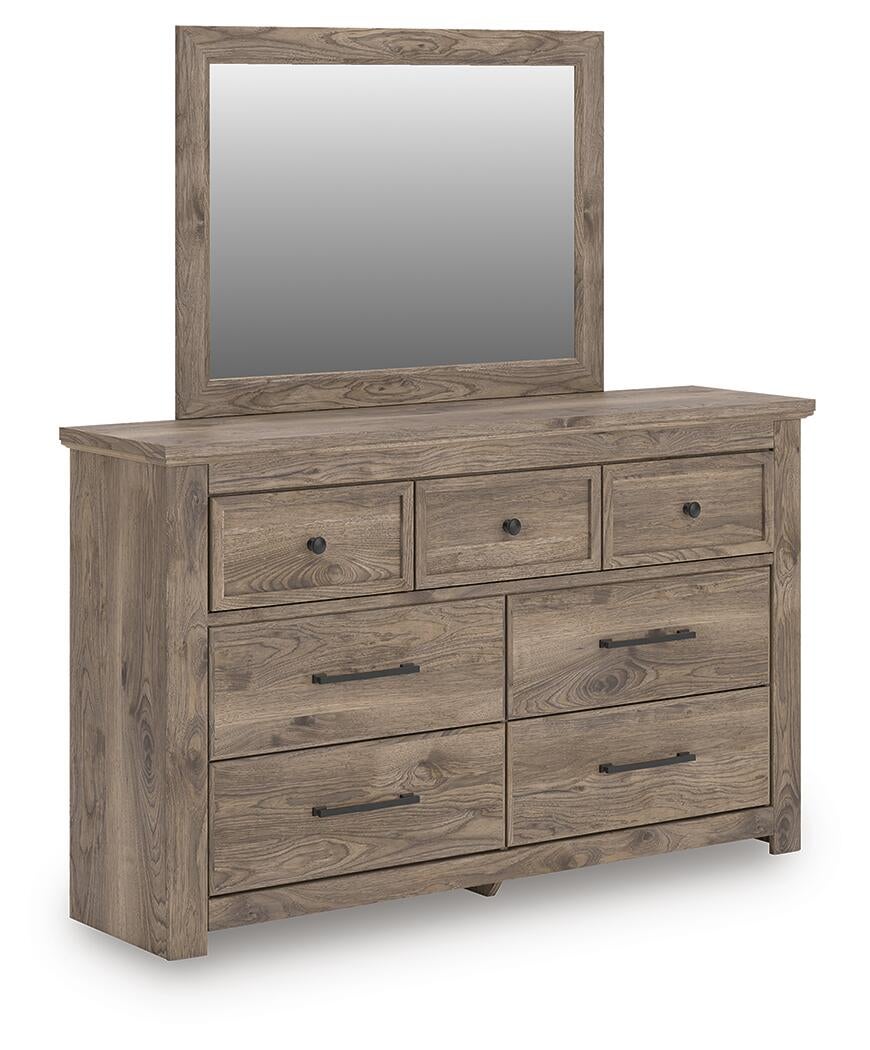 Keithland  Panel Bed With Mirrored Dresser And Nightstand