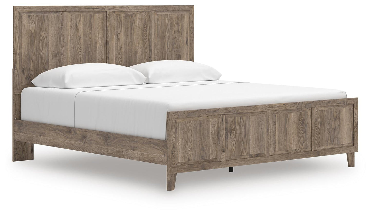 Keithland  Panel Bed With Mirrored Dresser And Nightstand