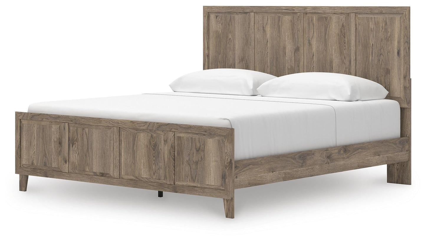 Keithland  Panel Bed With Mirrored Dresser And Nightstand
