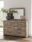 Keithland  Panel Bed With Mirrored Dresser And Nightstand