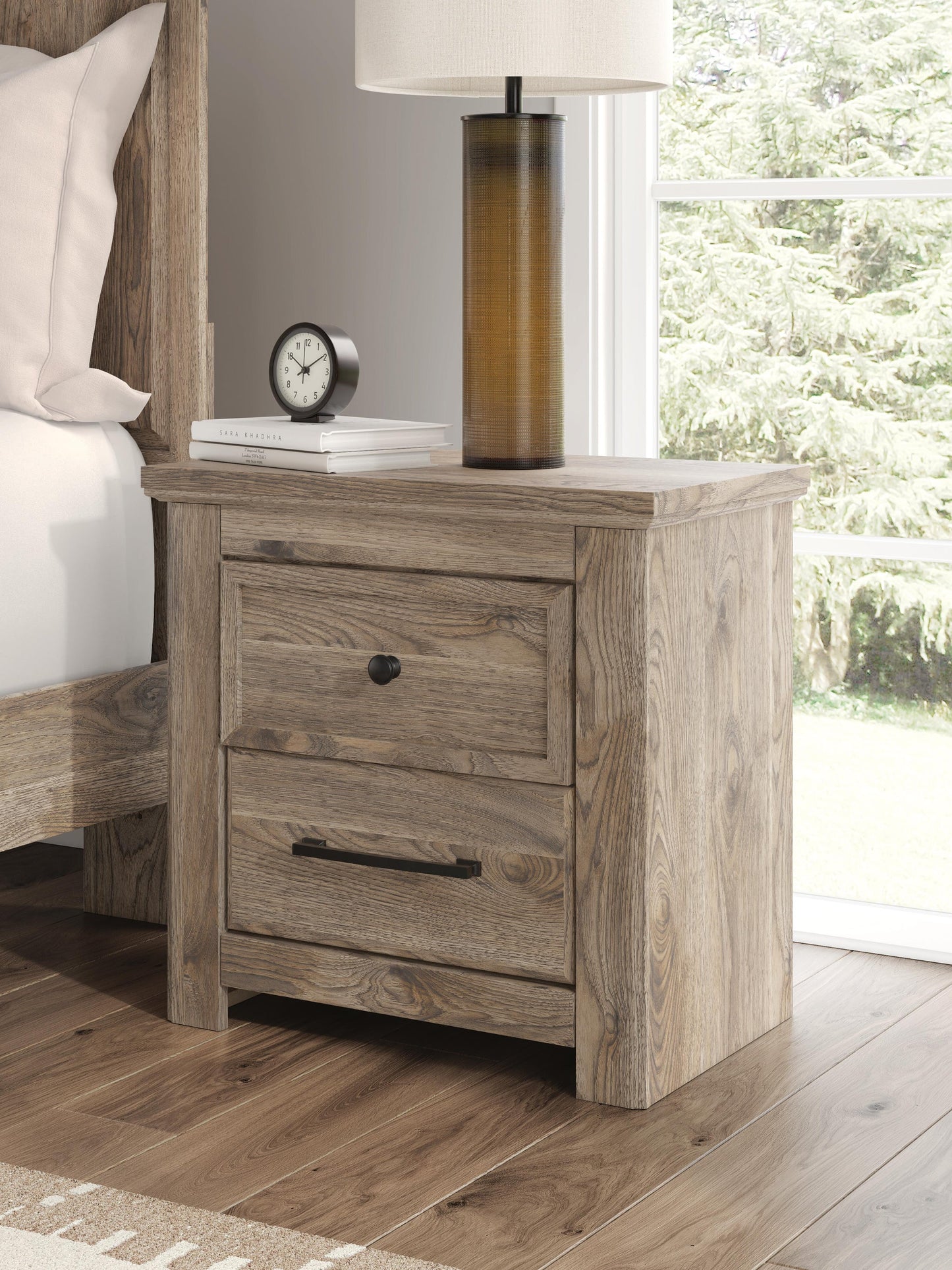 Keithland  Panel Bed With Mirrored Dresser And Nightstand