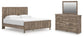 Keithland  Panel Bed With Mirrored Dresser