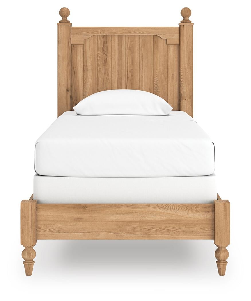 Galletyn  Panel Bed With Mirrored Dresser