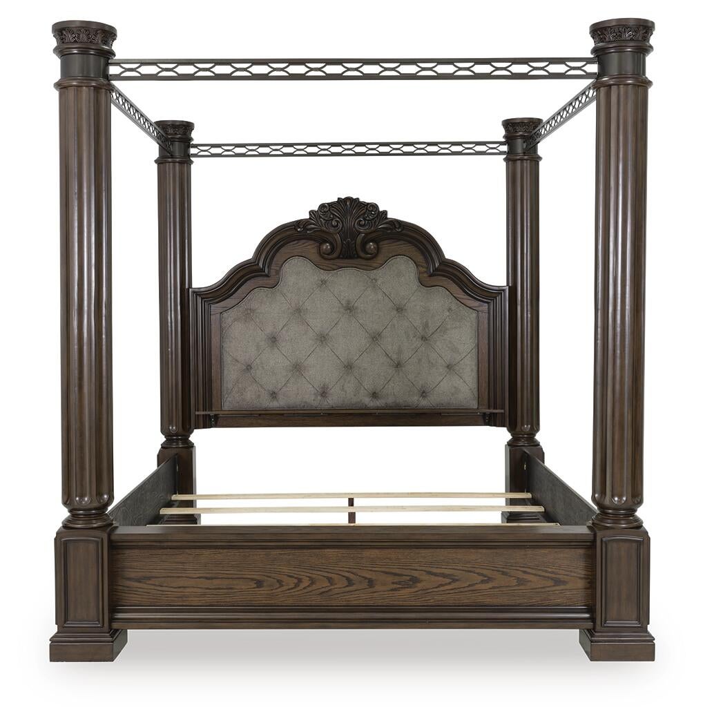 Maylee California  Canopy Bed, Dresser, Mirror, Chest And Nightstand