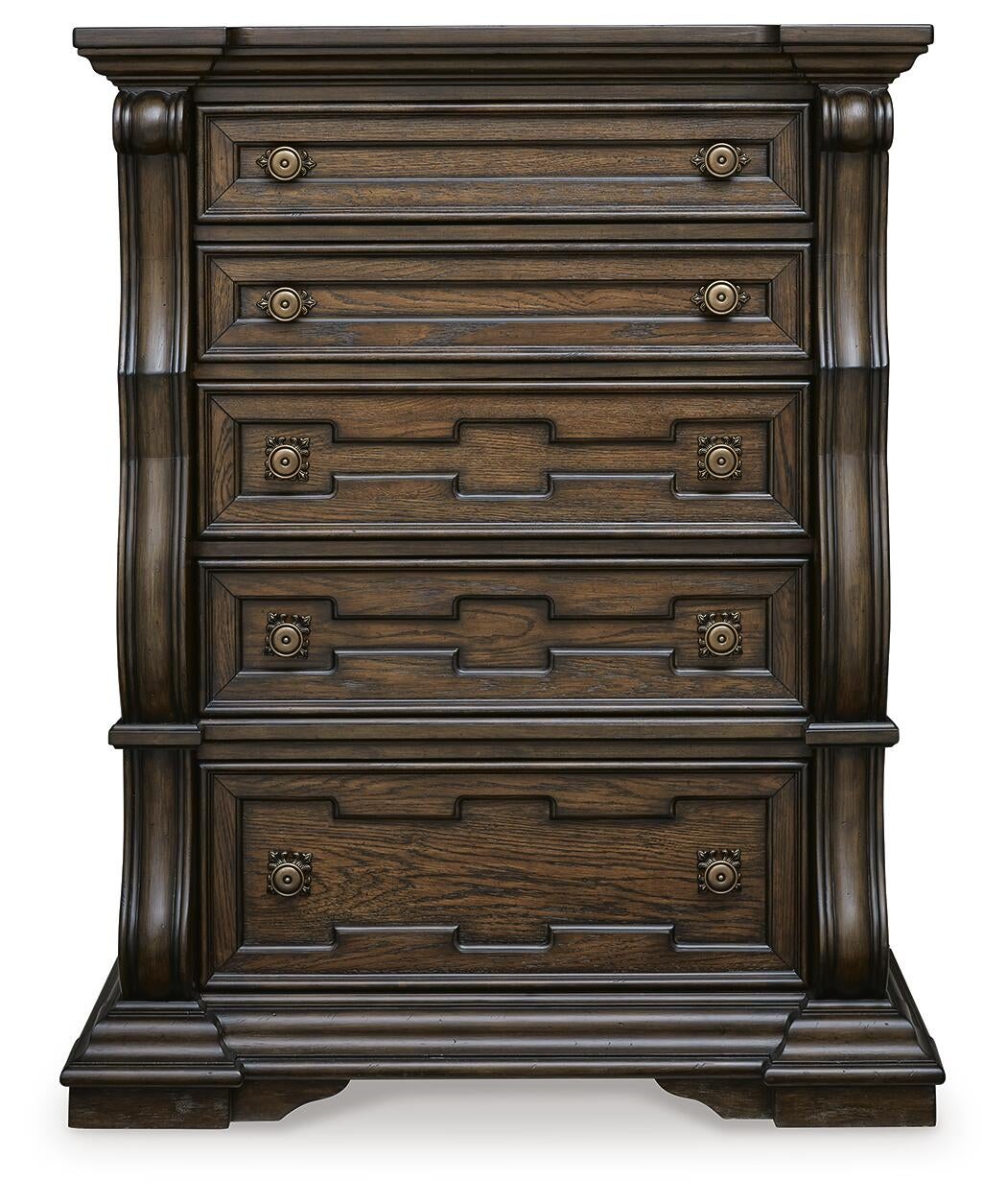 Maylee California  Canopy Bed, Dresser, Mirror, Chest And Nightstand