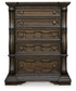 Maylee California  Canopy Bed, Dresser, Mirror, Chest And Nightstand
