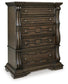 Maylee California  Canopy Bed, Dresser, Mirror, Chest And Nightstand