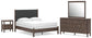 Cadmori  Upholstered Panel Bed, Dresser, Mirror And Nightstand
