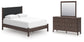 Cadmori  Upholstered Panel Bed, Dresser And Mirror