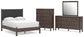 Cadmori  Upholstered Panel Bed, Dresser And Mirror