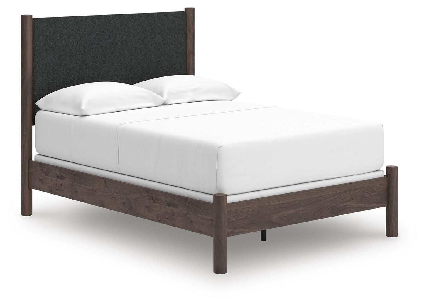 Cadmori  Upholstered Panel Bed, Dresser And Mirror