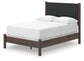 Cadmori  Upholstered Panel Bed, Dresser And Mirror