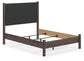 Cadmori  Upholstered Panel Bed, Dresser And Mirror