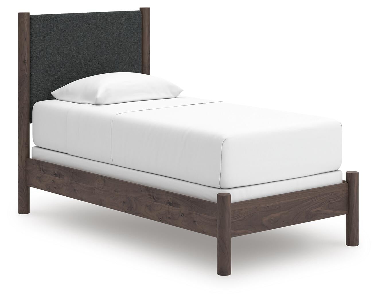 Cadmori  Upholstered Panel Bed, Dresser And Mirror
