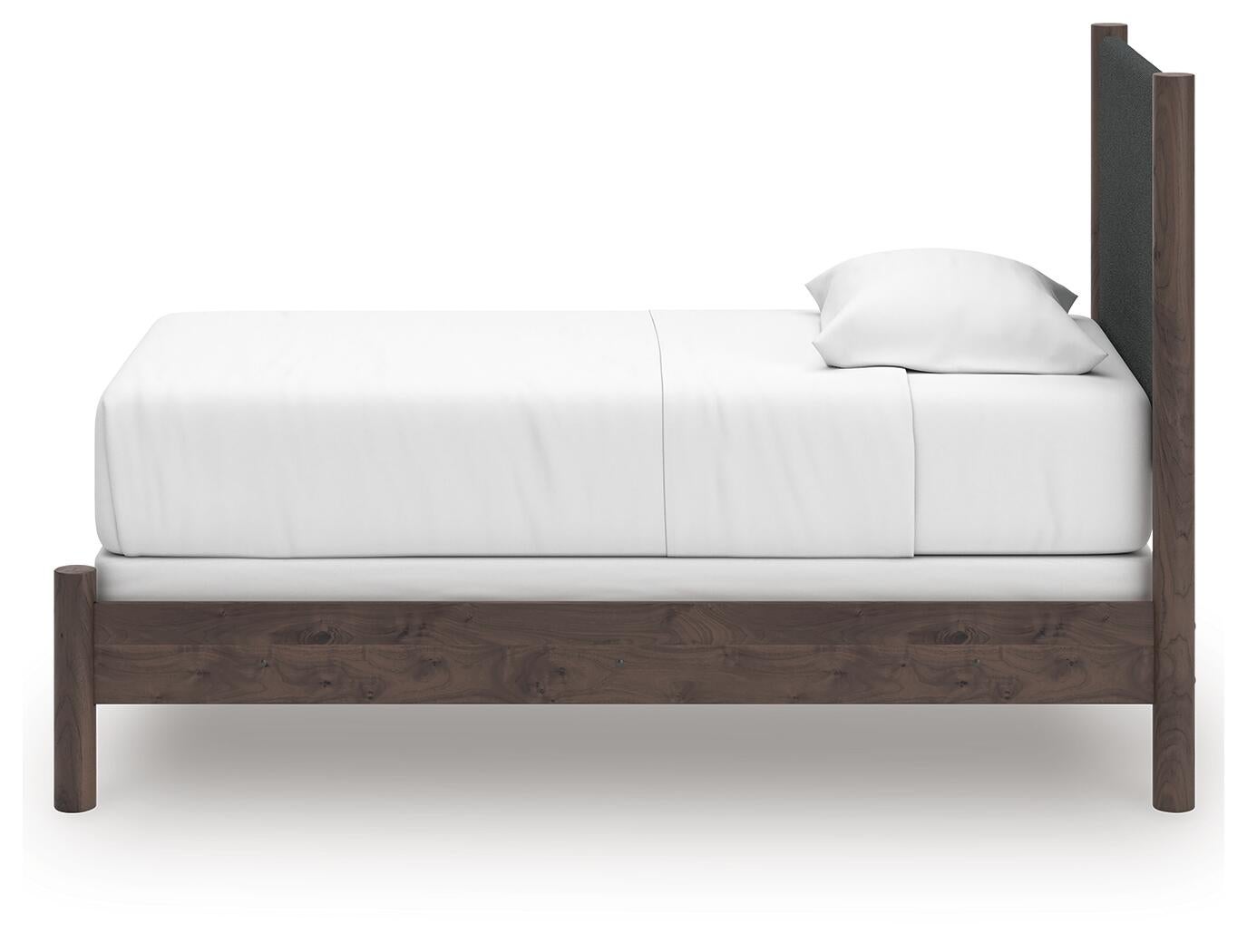 Cadmori  Upholstered Panel Bed, Dresser And Mirror