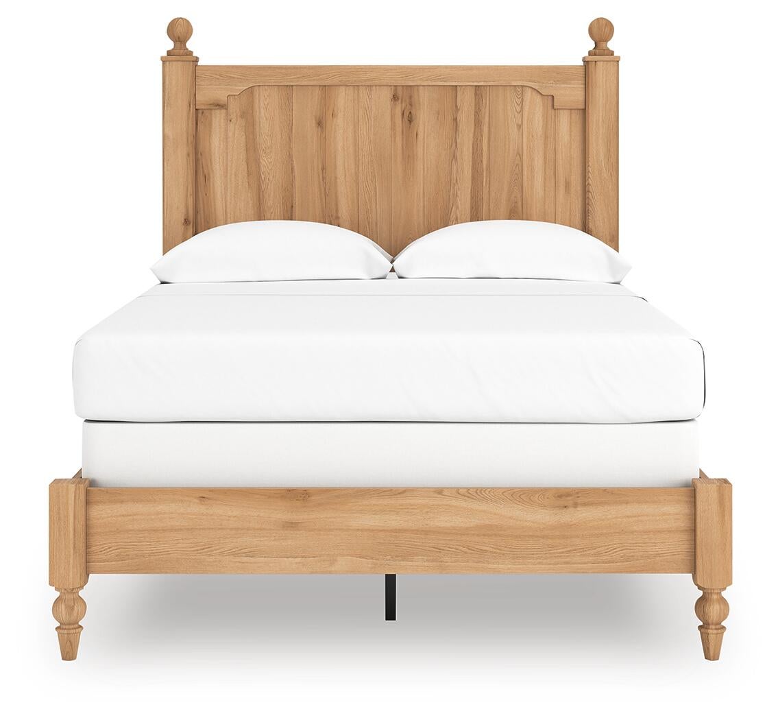 Aleaport  Panel Bed With Mirrored Dresser