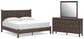 Cadmori  Panel Platform Bed, Dresser And Mirror