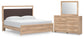 Hollymount  Upholstered Platform Bed, Dresser And Mirror