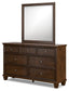 Danabrin  Panel Storage Bed, Dresser, Mirror And Nightstand