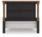 Rowlenstown  Poster Bed With Mirrored Dresser And Nightstand