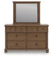 Chadworth California  Poster Bed With Mirrored Dresser And Nightstand