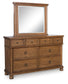 Chadworth California  Poster Bed With Mirrored Dresser And Nightstand