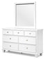 Fortman  Panel Storage Bed With Mirrored Dresser