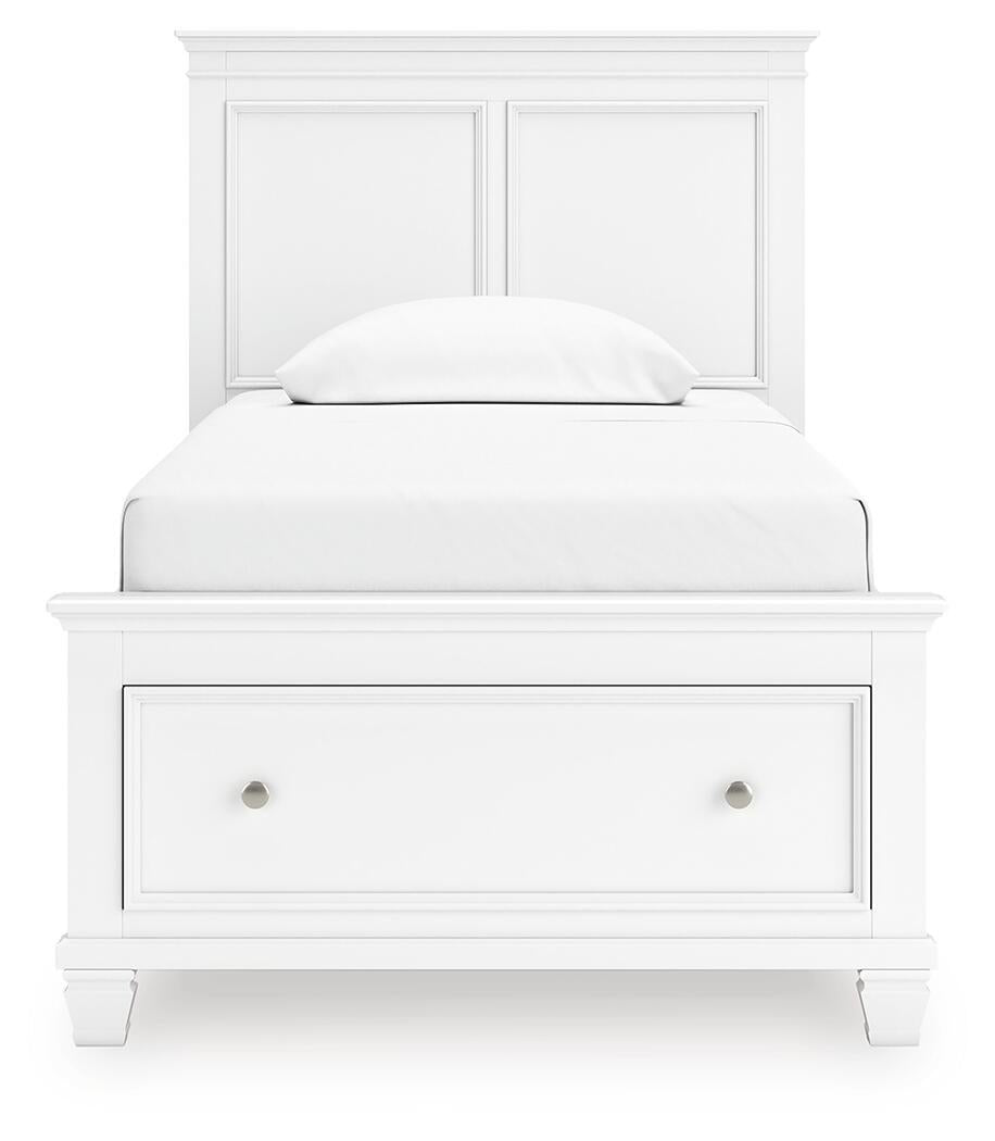 Fortman  Panel Storage Bed, Dresser, Mirror And Nightstand