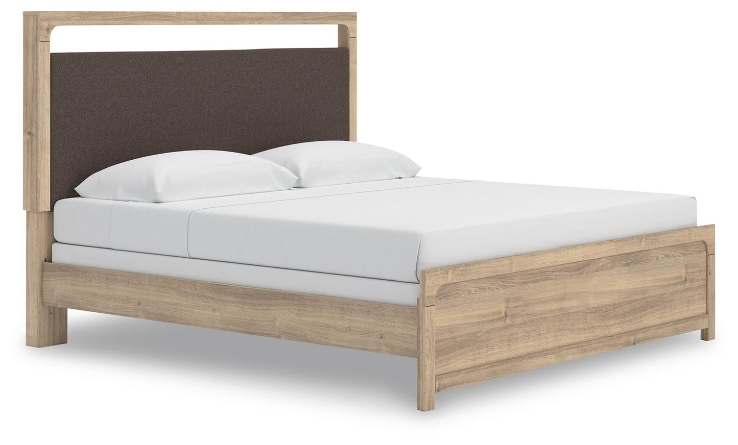 Hollymount  Upholstered Panel Bed, Dresser, Mirror And Nightstand
