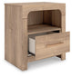 Hollymount  Upholstered Panel Bed, Dresser, Mirror And Nightstand