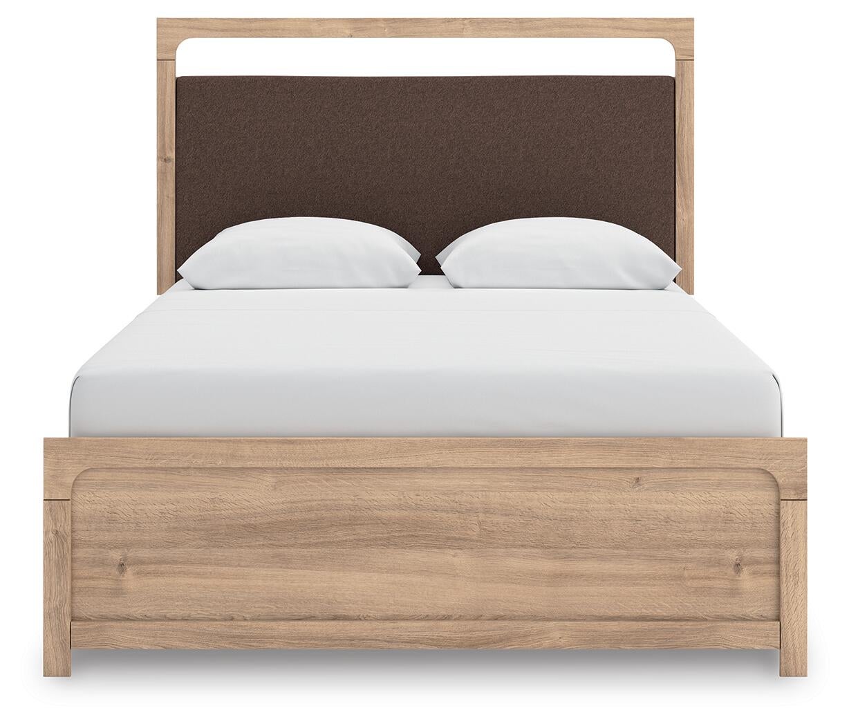 Hollymount  Upholstered Platform Bed, Dresser, Mirror And Nightstand