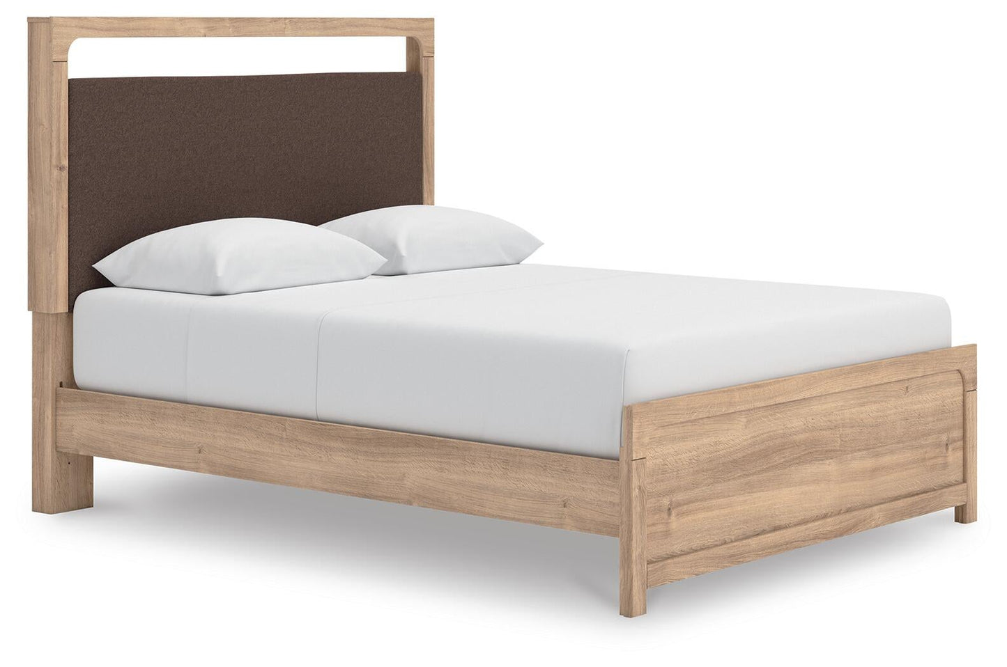 Hollymount  Upholstered Platform Bed, Dresser, Mirror And Nightstand